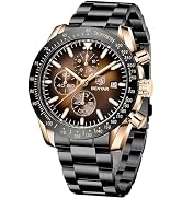 BENYAR Mens Watches Quartz Analog Chronograph Waterproof Wrist Watches for Men Fashion Business W...