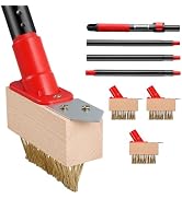 Mitclear Moss Remove Brush with Long Handle(53IN), Deck Crevice Cleaning Tool, Weed Remover with ...