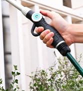 QUOBAS 16 Inch Watering Wand, Heavy Duty Garden Hose Sprayer with 90° Adjustable Head, Thumb Cont...