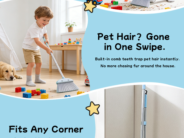 Kids Mini Broom Set (Blue)