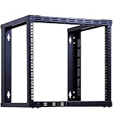 RackPath 9U Wall Mount Rack Open Frame 19in Server Equipment Rack Heavy Duty - 17in Depth