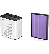 YIOU Air Purifier, Black & Air Purifier R1 Replacement Filter, Deep Purple