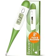 Boncare 10 Seconds Oral Thermometer for Adults and Kids - Accurate & Safe Rectal Thermometer for ...
