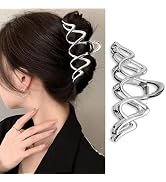 Metal Wave Hair Clips - Fashion Hair Accessories Claw Clips Durable Hair Clips With Wavy Grid Des...