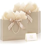 Addblu 2 Pack Large Gift Bags with Handles & Tissue Papers, 12.6×10×4 Inches Thank You Gift Bags ...