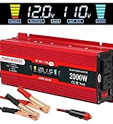 Car Power Inverter 12v to 110v 1000W/2000W(Peak) Power Inverters for Vehicles Truck Home with Dua...