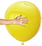 KAWKALSH Yellow Big Balloons 32pcs, 18 Inch Large Latex Giant Heavy Duty Balloons for Birthday We...