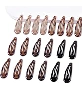 Cptots 20 PCS Metal Snap Hair Clips Water Drop No Slip Barrettes for Women Bright Small Hair Clip...