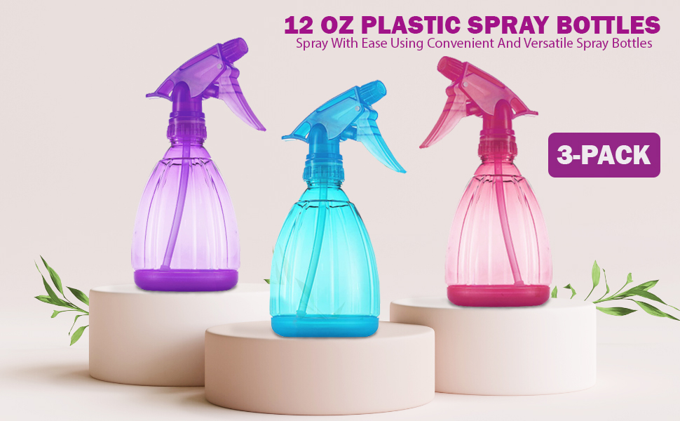 12oz spray bottles cleaning solutions hair squirt plants small plastic bottle water mini sprayer