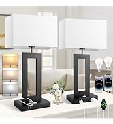 3 Color Temperatures Table Lamps for Bedrooms Set of 2, 22’’ Touch Control Bedside Nightstand Lam...