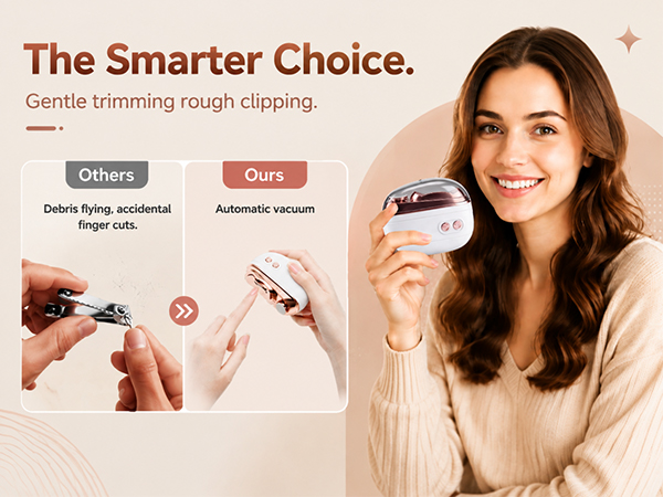 2-in-1 Smart Electric Nail Clipper & Polisher