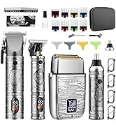 GSKY Professional Hair Clippers, Men's Beard Trimmer & Grooming Kit with Electric Razor, Clippers...