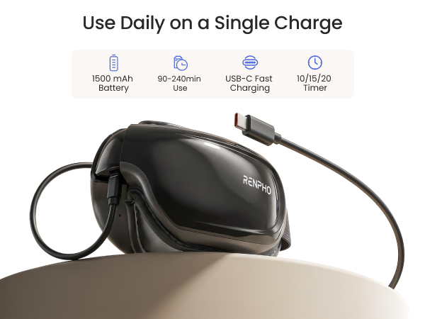 Eye Massager with Heat and Cooling for Migraines