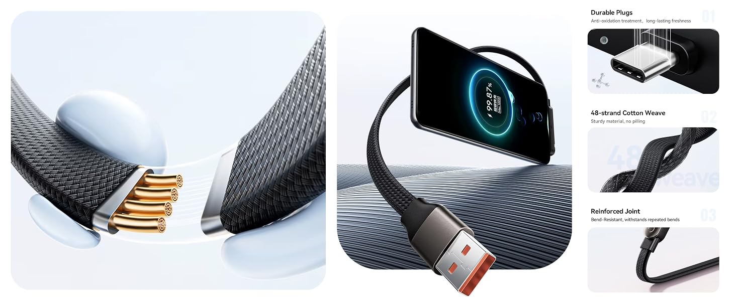 240w Braided Fast Charge Cable