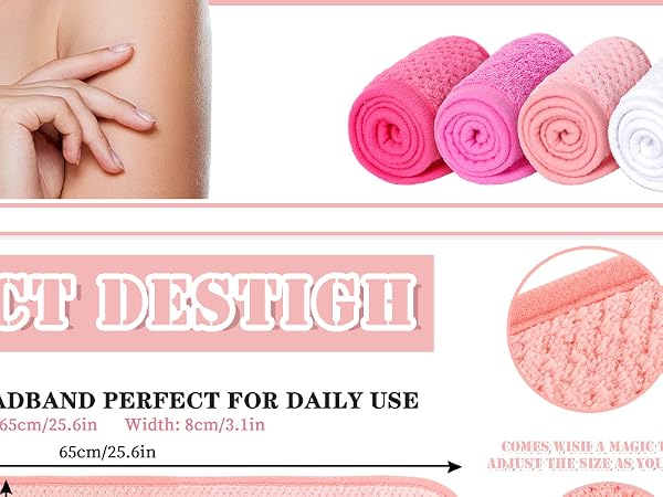 Spa Facial Headband(White, Pink)