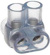 Morris Products 97352 Multi-Cable Connector, Insulated, Dual Entry, Clear, 2 Ports, 2/0 - 14 Wire...
