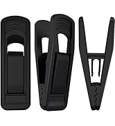 TOFIIGREM Hanger Clips Perfect for Velvet Hangers (Black, 40 PCS), Non-Slip Plastic Clips Pant Sk...