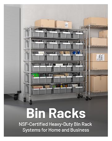 Storage, Garage, Shelving, Organizer, Heavy, Shelves, Duty, Rack, Bins, Metal, Tier, Wire, Wall