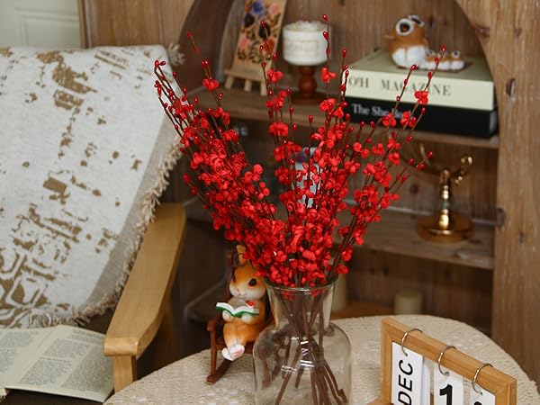 red fake flower table small vase DIY use bouquet