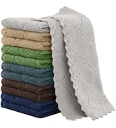 Homaxy Kitchen Dish Cloths-12 Pack-7" x 9", Super Soft and Absorbent Dish Towels, Nonstick Oil Fa...