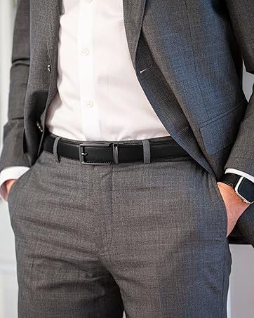 black click belt men, dark dress belts, black leather ratchet belt