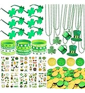DMIGHT 163Pcs St. Patrick's Day Accessories Party Favor Set, Tattoo Stickers, Necklaces, Bracelet...