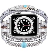 VISOOM Beaded Boho Bracelet for Apple Watch Band 42mm 41mm 40mm 38mm Series 10/9/8/7/SE Series 6/...