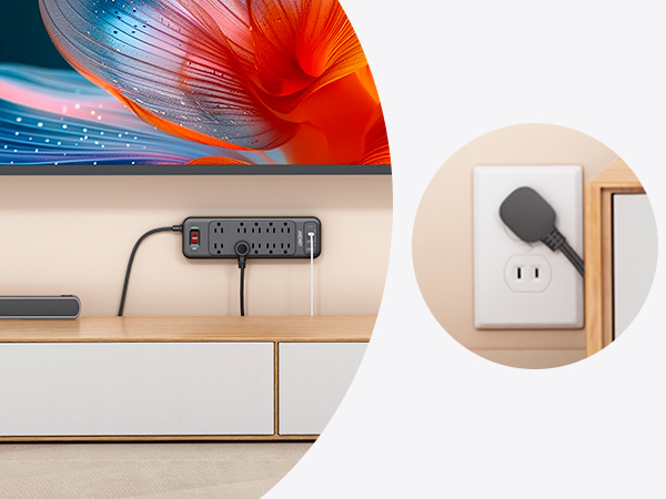 2 Prong to 3 Prong Power Strip