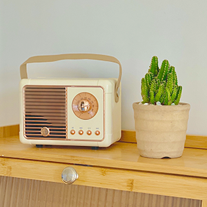 Retro Wireless Mini Portable Bluetooth Speaker Vintage Room Decor Pink Gift 16