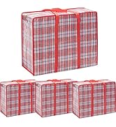 Heavy Duty Jumbo Moving Bags, 168L Oversize Organizer Storage Bags With Durable Zippers for Cloth...