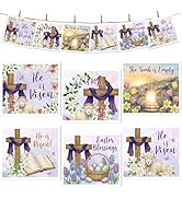 VISSTREE Easter Swedish Dishcloths for Kitchen, 6 Pack He is Risen Reusable Sponge Cleaning Cloth...