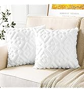 Artscope Pack of 2 Soft Plush Short Wool Velvet Decorative Throw Pillow Covers Luxury Style Cushi...