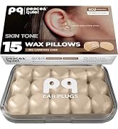 Peace&Quiet PQ Silicone Ear Plugs for Sleeping - 15 Wax Earplugs for Sleep and Swimming Ear Plugs...