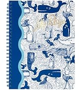 Lilly Pulitzer Hardcover Mini Spiral Notebook, 8.25" x 6.5" Small Journal with 160 College Ruled ...