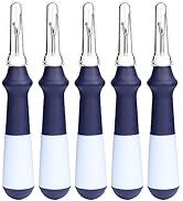 5 Pcs Ergonomic Grip Seam Ripper, Seam Ripper Set, Blue Seam Rippers for Sewing,Thread Remover To...