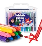 ANYUKE Twistable Crayons Gel Crayons, 12 Colors Toddler Crayons Art Supplies Markers for Toddlers...