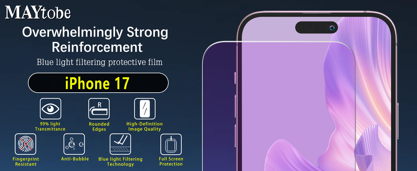 blue light screen protector iphone 17