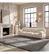 SAFAVIEH Milan Shag Collection Area Rug - 10' x 14', Grey, Solid Design, Non-Shedding & Easy to C...