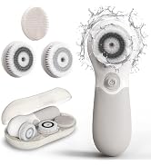 Face Scrubber with 3 Brush Heads & 2 Speeds - Deep Cleaning, Exfoliating, and Massaging for All S...