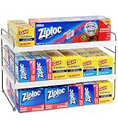 Foil Organizer For Cabinet, Expandable Kitchen Wrap Organizer Rack, Adjustable Aluminum Foil Orga...