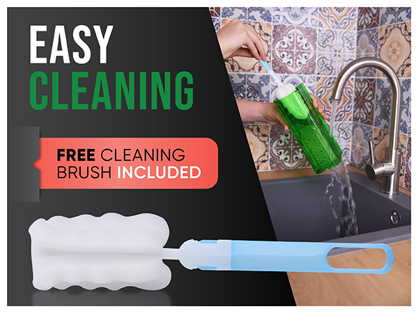 Easy to clean trap with included blue brush