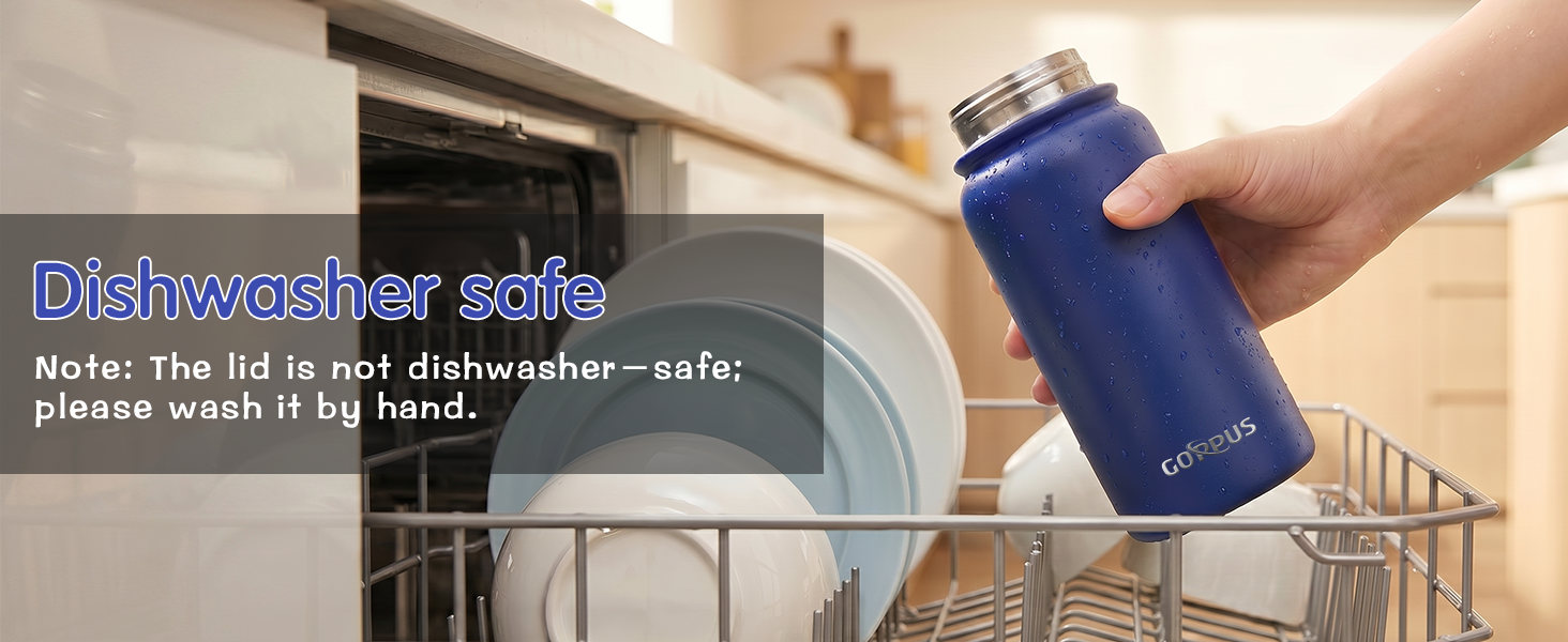 Dishwasher-safe water bottle