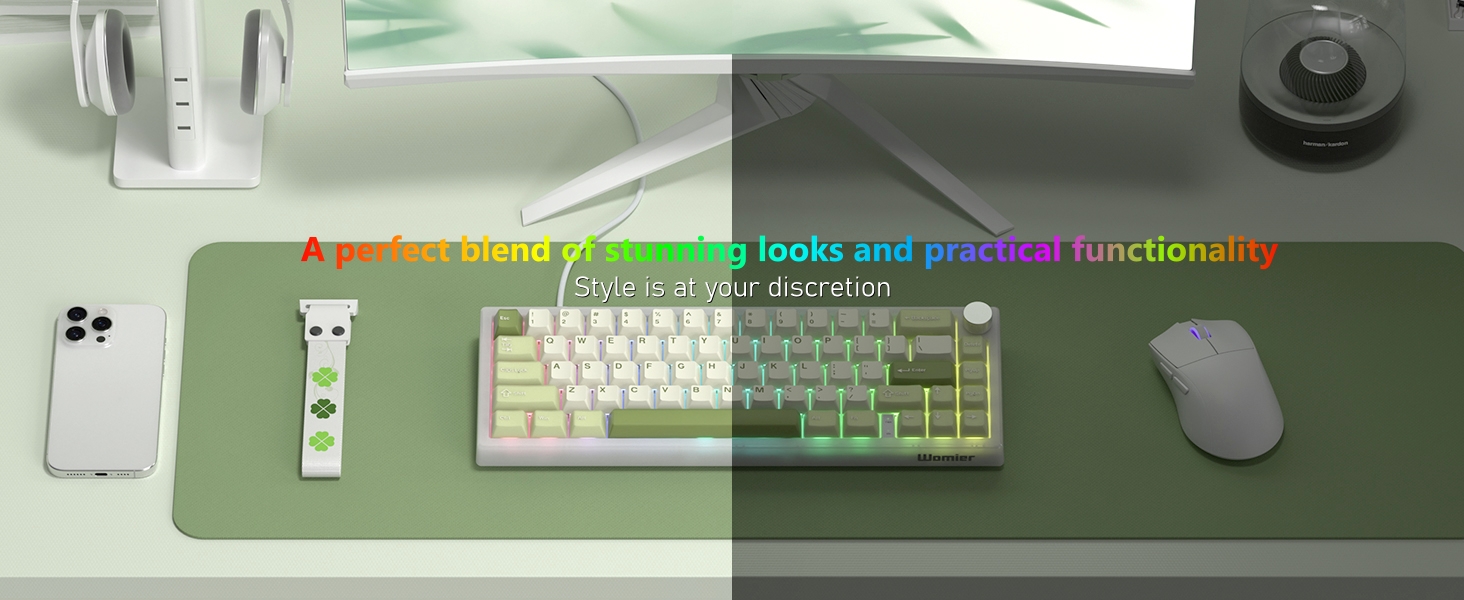 60% Gaming Keyboard Pink, QMK/VIA Creamy Mechanical Keyboard