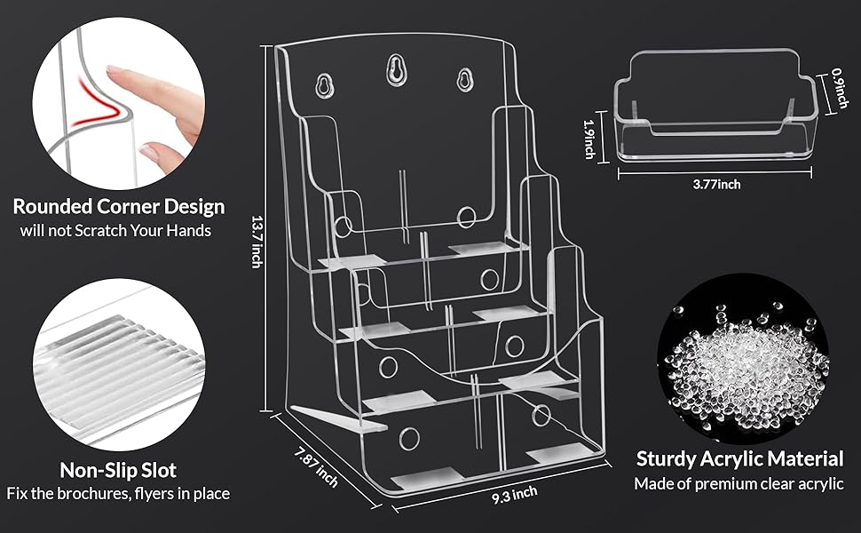acrylic paper holder 8.5 x 11 acrylic pamphlet holder flyer display stand weatherproof flyer holder