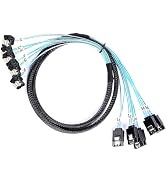URELEGAN SATA-III Cable 6Pcs/Set 6Gb/s -SATA Cable 0.5M 90-Degree Right-Angle SAS/SATA-Data 6Gbps...