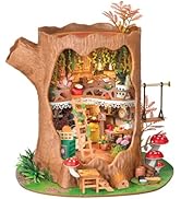Rolife DIY Miniature House Kit Fairytale Tree House 1:18 Dollhouse Diorama Fantasy Forest Theme T...