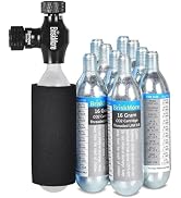 BriskMore CO2 Inflator Kits with 9X16g or 5 X 16g CO2 Cartridges, Presta and Schrader Valve Compa...