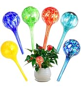 NAWTOR Plant Watering Globes Automatic Colored Glass Watering Globes Self Watering System for Ind...