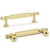 Goldenwarm 15 Pack 3 Inch Gold Cabinet Handles Solid Pulls | Zinc Alloy, Easy Install, Screws Inc...