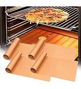 UBeesize 4 Pack Large Copper Oven Liners for Bottom of Oven BPA and PFOA Free,Thick Heavy Duty No...